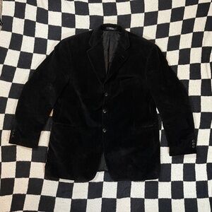 arnold brant canada sport coat blazer mens 46r black corduroy